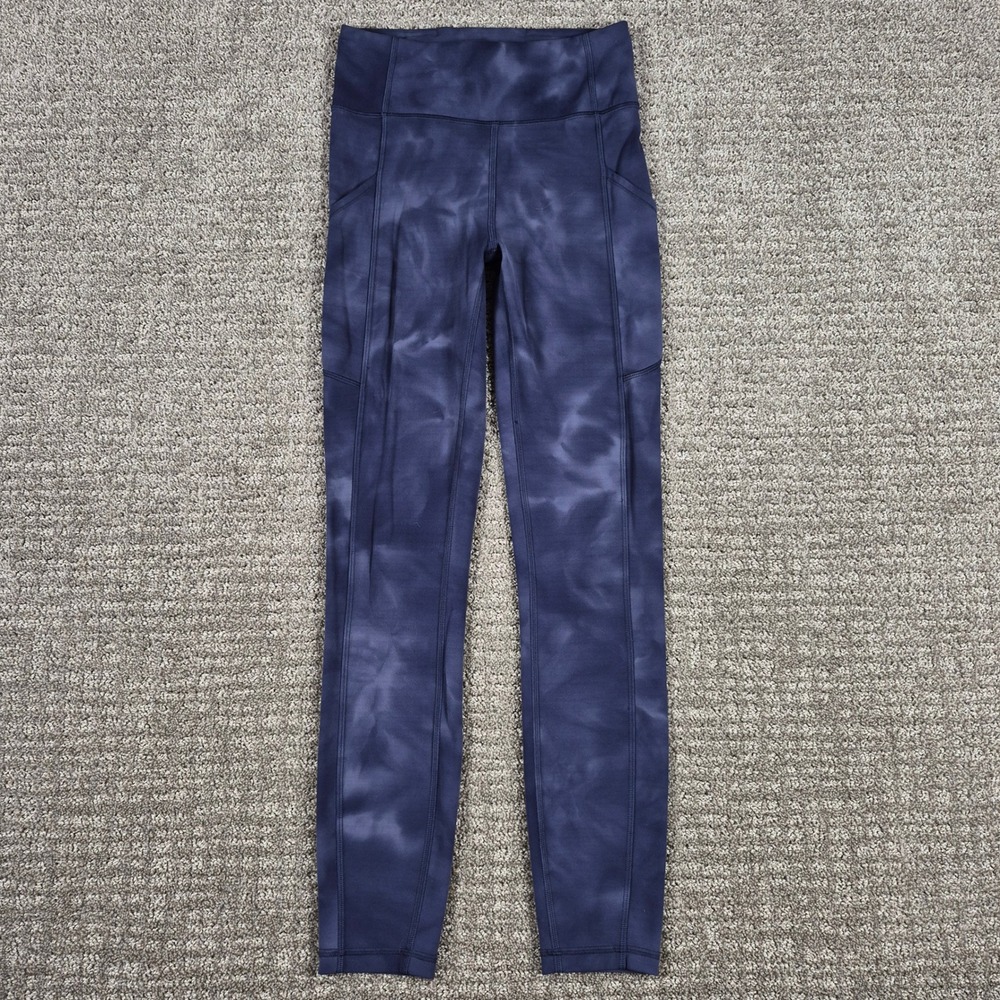 Lululemon Leggings Womens 4 Blue Invigorate High-Rise Tight 27" Diamond Dye Nulu